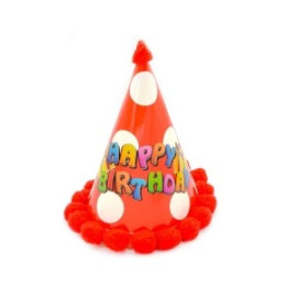 Cono Happy Birthday Pompones