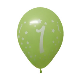 Globo número impreso látex...