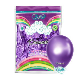 Globo látex cromado pk...