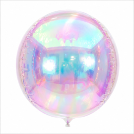 Globo Orbz Tornasol Blanco