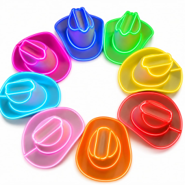 Sombrero vaquero luminoso led