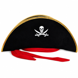 Sombrero de pirata curvo.