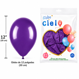Globo látex num. 12 morado...
