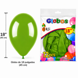 Globo látex num. 18 verde...
