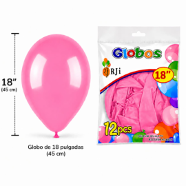 Globo látex num. 18 rosa...
