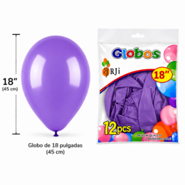 Globo látex num. 18 morado...