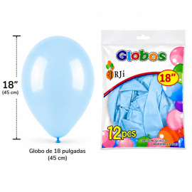 Globo látex num. 18 azul...