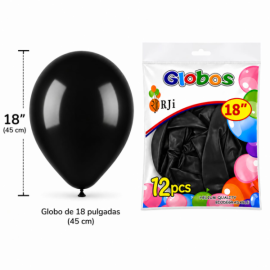 Globo látex num.18 negro...