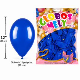 Globo látex num.12 azul rey...
