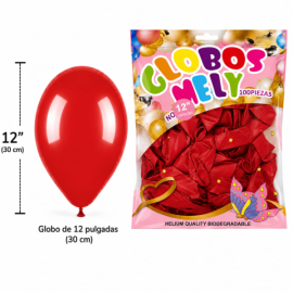 Globo látex num. 12 rojo...