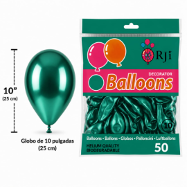 Globo látex num 10 verde...