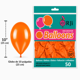 Globo látex num. naranja...