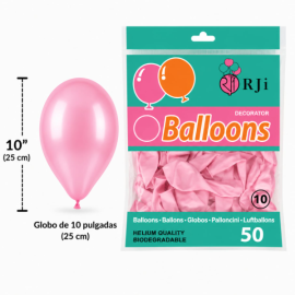 Globo látex num. 10 rosa...