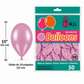 Globo látex num. 10 rosa...