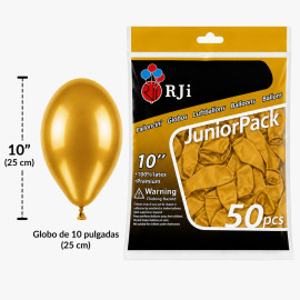 Globo látex num 10 dorado...