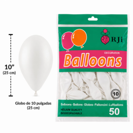 Globo látex num. 10 blanco...