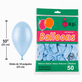 Globo látex num.10 azul...