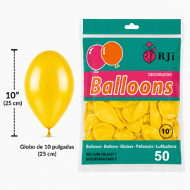 Globo látex num.10 amarillo...