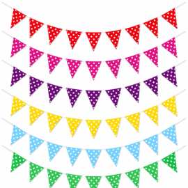Banderín Triangular de colores