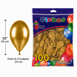 Globo látex num. 10 dorado...