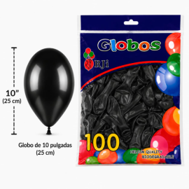 Globo látex num. 10 negro...