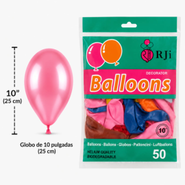 Globo látex num. 10 surtido...