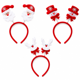 Diadema Figuras Tela Navidad