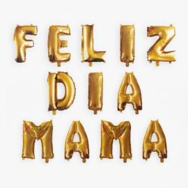 Globo letrero feliz día mamá