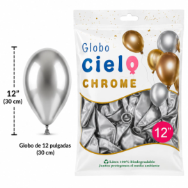 Globo látex num. 12 plata...