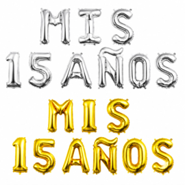 Letrero de Globos Mis XV años