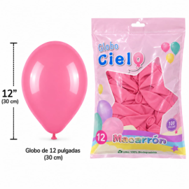 Globo latex num. 12 rosa...