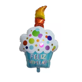 Globo Cupcake con vela