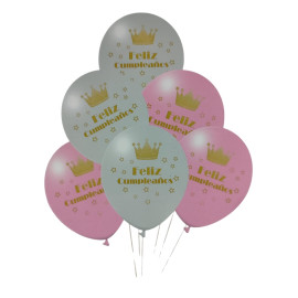 Set de globos rosas y...