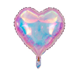 Corazón blanco tornasol