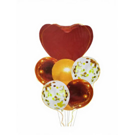 Set de globos Corazón con...
