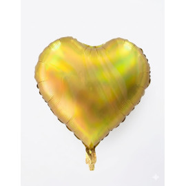 Globo corazón dorado